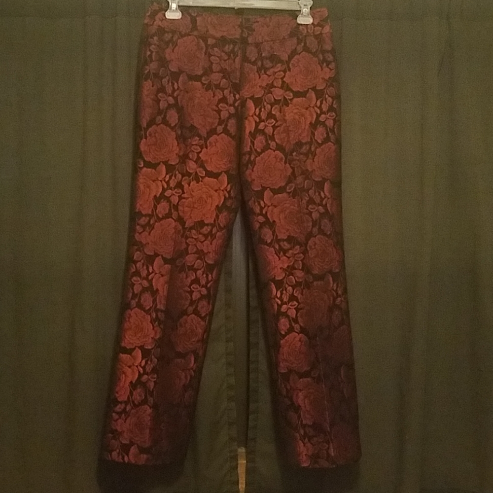 Harold's Jacquard Black and Crimson Pants